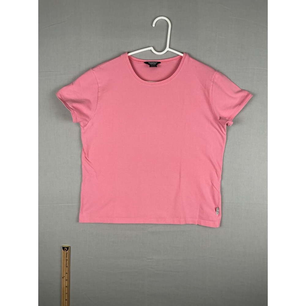 Woolrich Womens T-Shirt XL Pink Short Sleeve Cotton Stretch